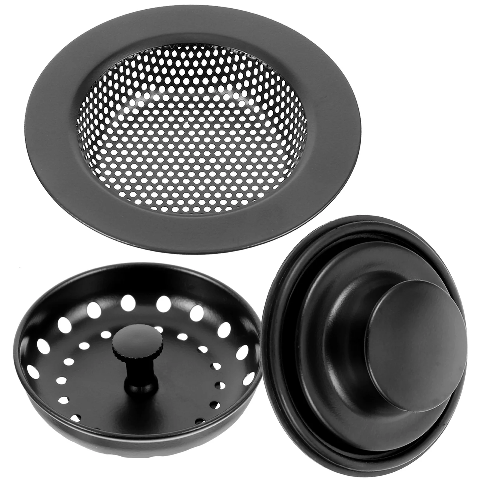 

Комплект фильтров для кухонной раковины: сетчатый фильтр из нержавеющей стали с прочной резиновой рамой, быстрая установка без инструментов, предотвращает засоры