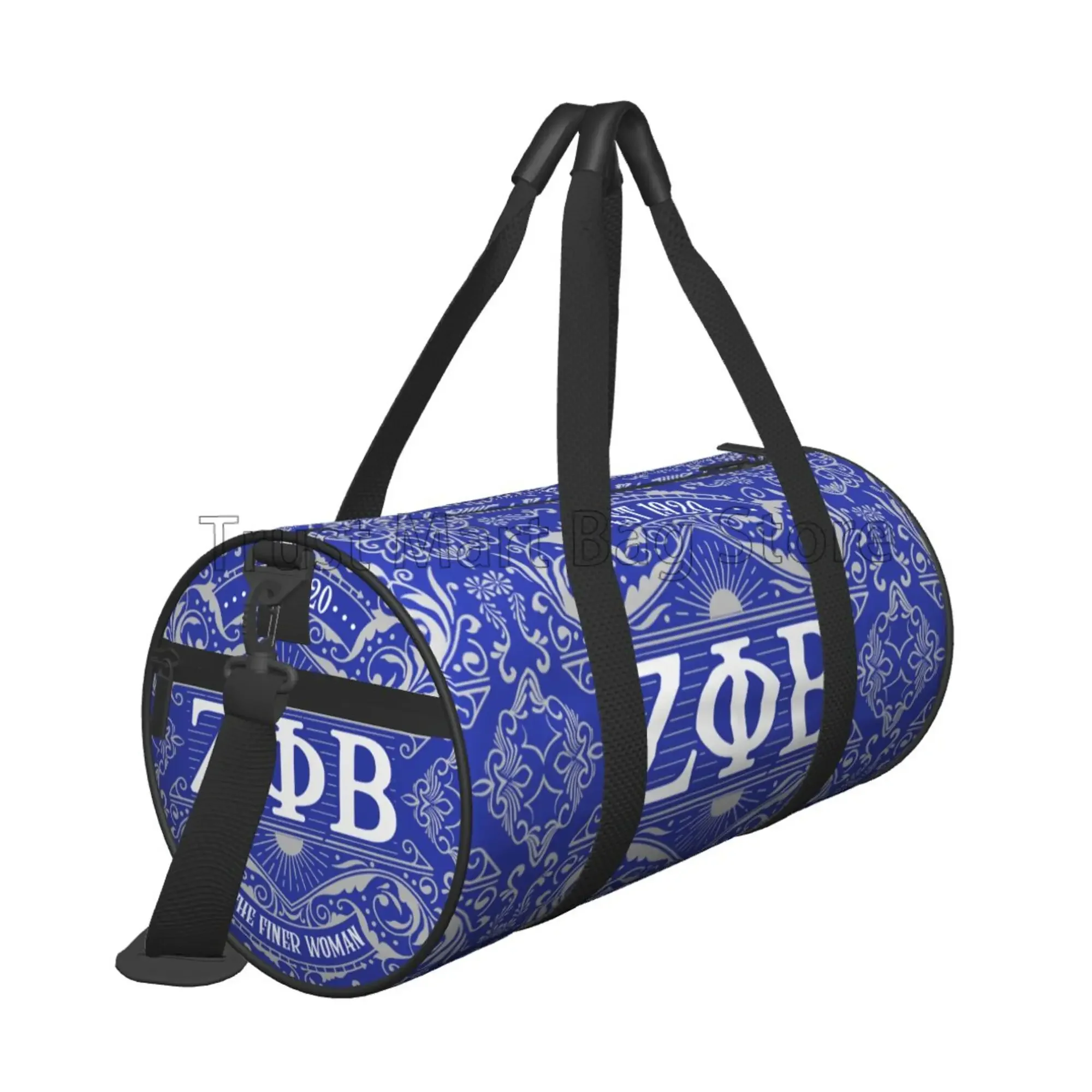 Zeta Phi Beta Print Travel Duffel Bag Waterproof Sports Yoga Luggage Bag Weekender Overnight Bags Duffle Backpack for Women