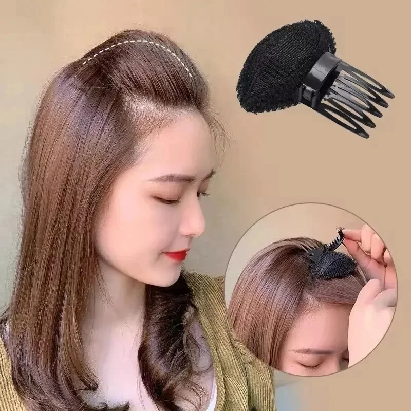1/2/3/4Pcs Front Hair Line Volume Base Puff Cushion Hair Clips Invisible Fluffy Sponge Hair Clip Bun Styling Tool Women Hairpin
