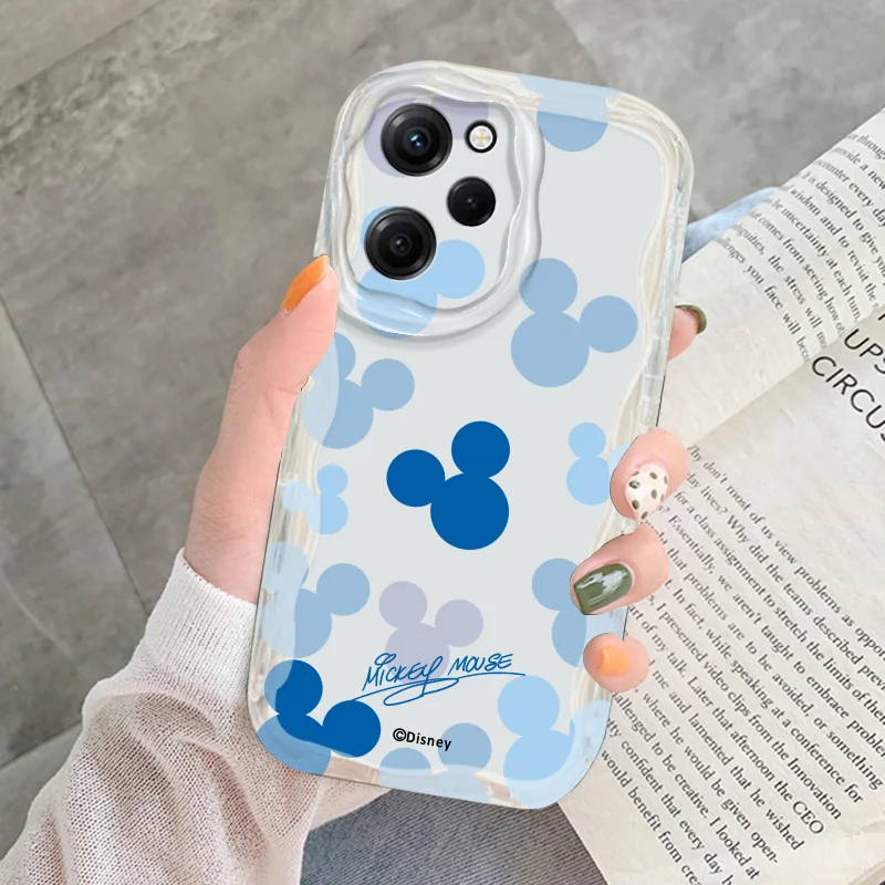 Disney Minne Mickey Cream Funda de teléfono para Xiaomi Redmi 13 12 10 9 A1 A2 A3 K50 40 30 AT A C i X S Pro Plus