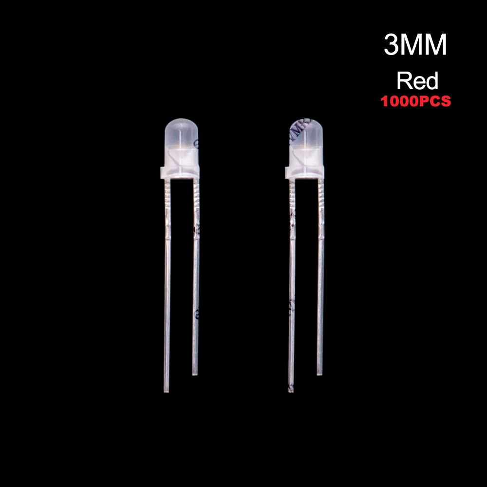 100PCS/1000PCS 3mm 5mm Red/Yellow/Green/White Single & Red-Green Bi-Color Common Anode / Cathode Frosted LED Diode Indicator