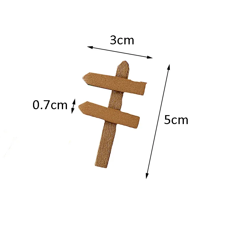 10PCS Mini Wooden Fence DIY Fairy Garden Accessories Wood Barrier Dollhouse Showcase Craft Home Terrarium Decoration