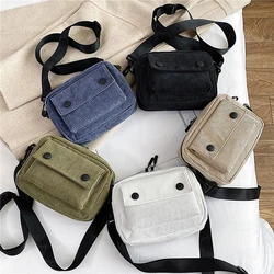 Bag Leisure Single Shoulder Messenger Bag Casual Corduroy Small Square Bag Mini Simple Women CrossBody Bag Purse Phone Bag