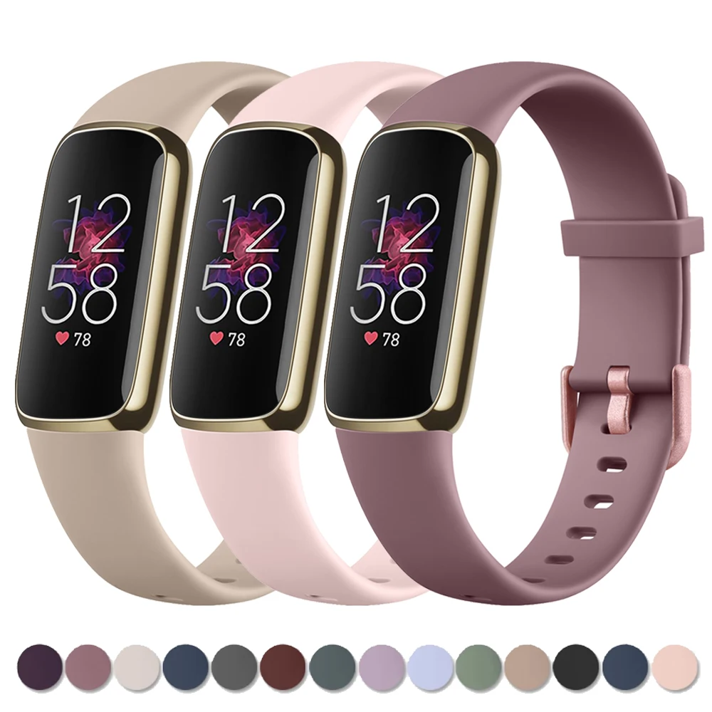 Fitbit Luxe 스트랩 용 실리콘 시계 밴드 Fitbit Luxe 스트랩 시계 밴드 교체 용 소프트 스포츠 스마트 시계 팔찌 팔찌