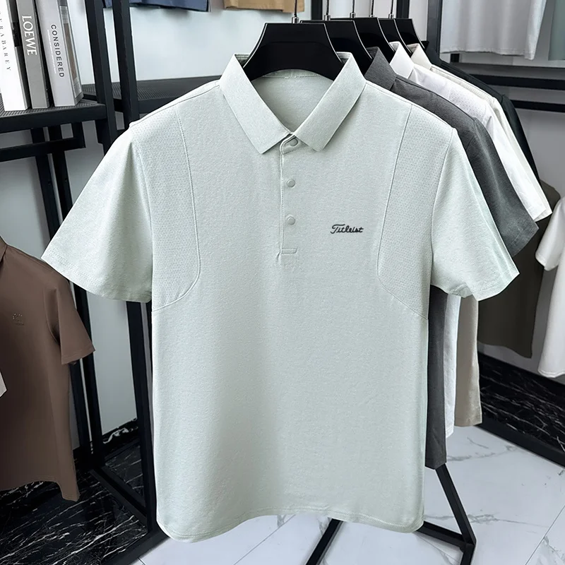 Designer Edition Herren Kurzarm-Poloshirt mit Revers, Knöpfen, Belüftungslöchern und Buchstabendruck – Modischer Trend, Bestseller für Herren – Detail 16