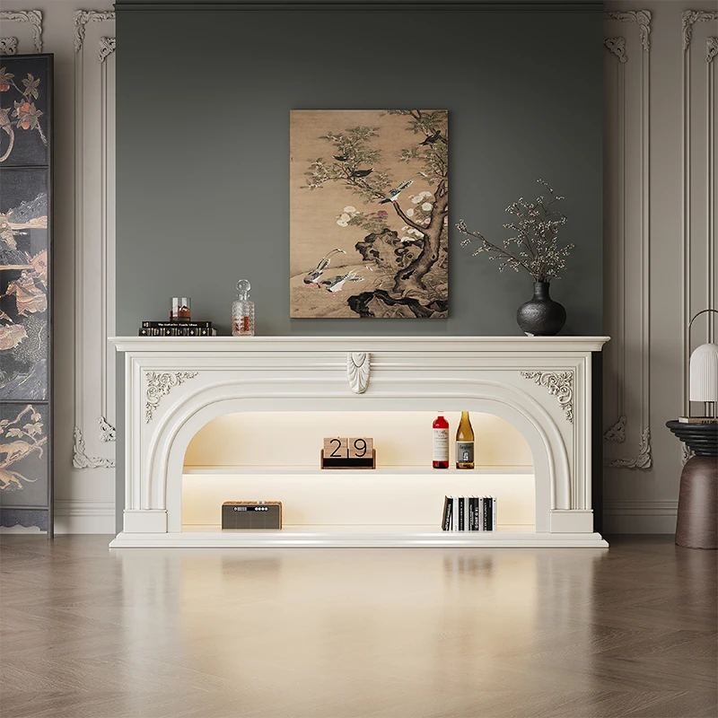 Decorative cabinet American country retro living room fireplace cabinet Home fireplace porch cabinet