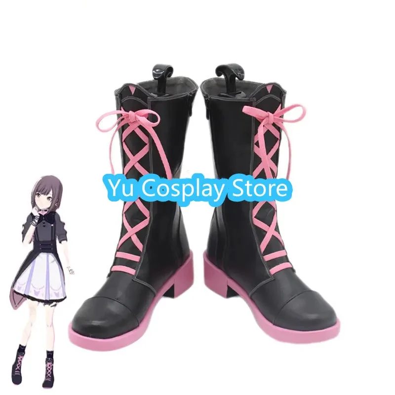 

Shinonome Ena Cosplay Shoes Halloween Carnival Boots Anime PU Leather Shoes Custom Made