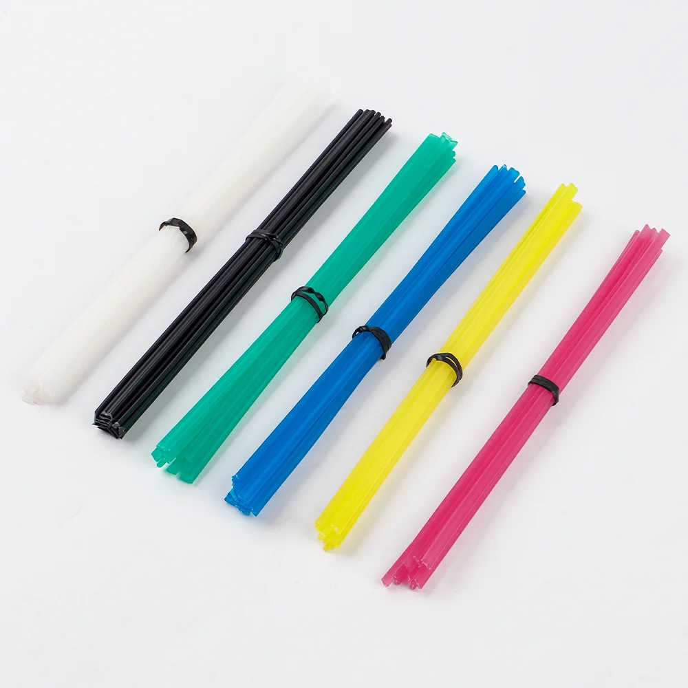 60PCS Plastic Welding Rods Colorful PP Welding Sticks DIY 20cm 5x2mm for Plastic Welder Guns Car Bumper Repair Welding Supplies