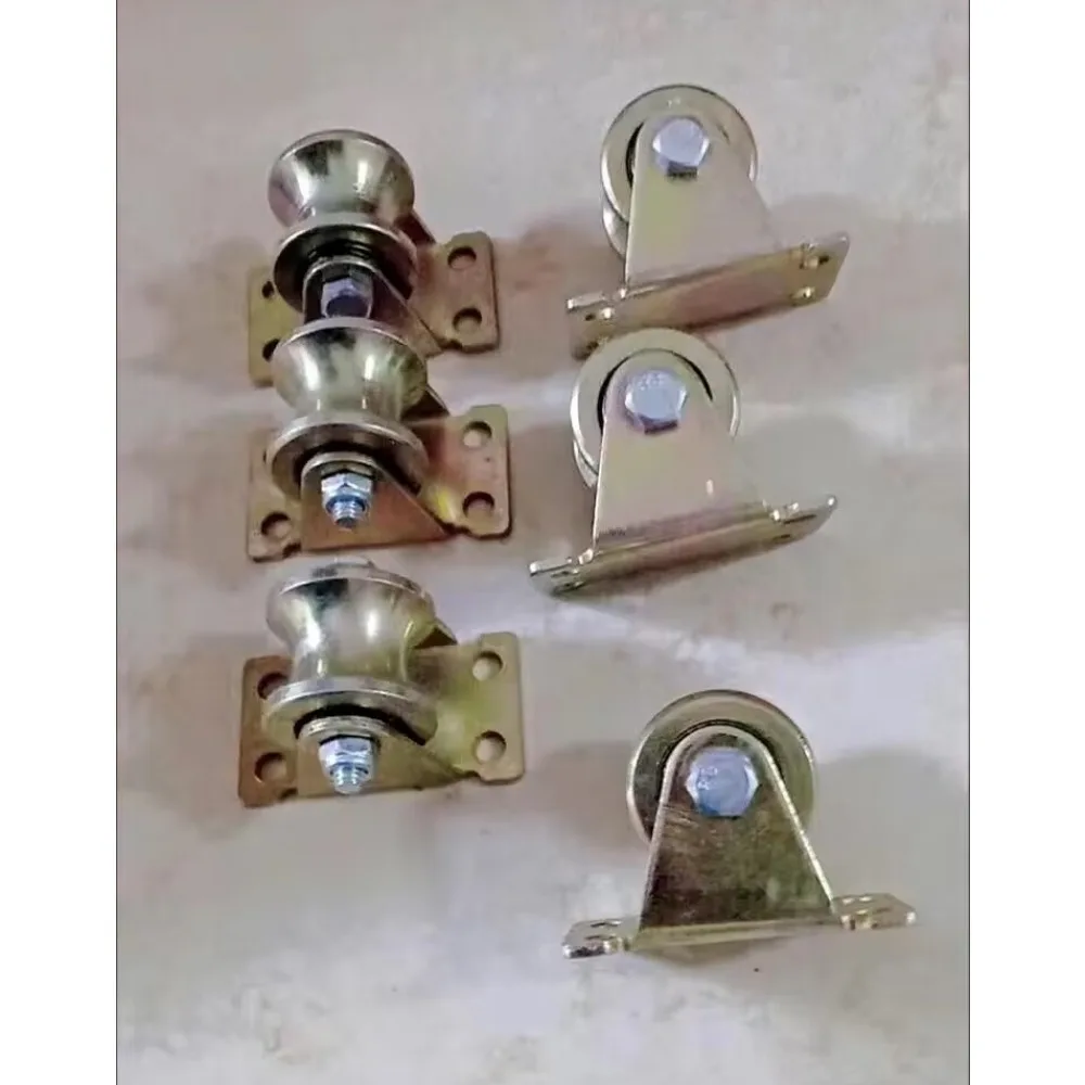 V-shaped U-shaped steel wire angle iron thickened rust-proof color steel track wheel H-shaped groove wheel sliding door pulley