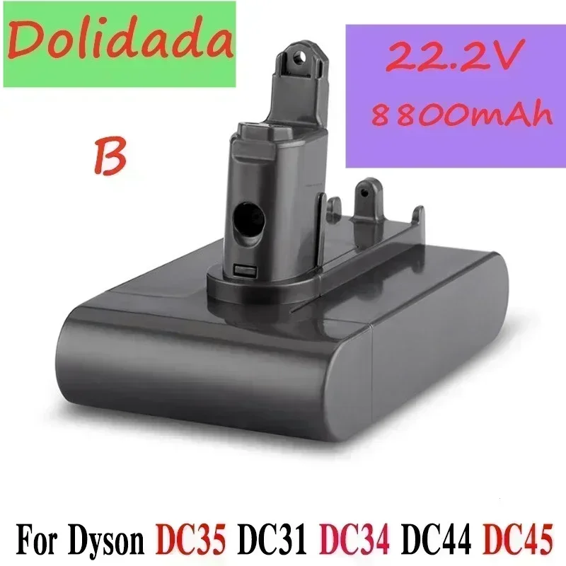 22.2V 8800mAh ( Only Fit Type B ) Li-ion Vacuum Battery for Dyson DC35, DC45 DC31, DC34, DC44, DC31 Animal, DC35 Animal & 8.8Ah