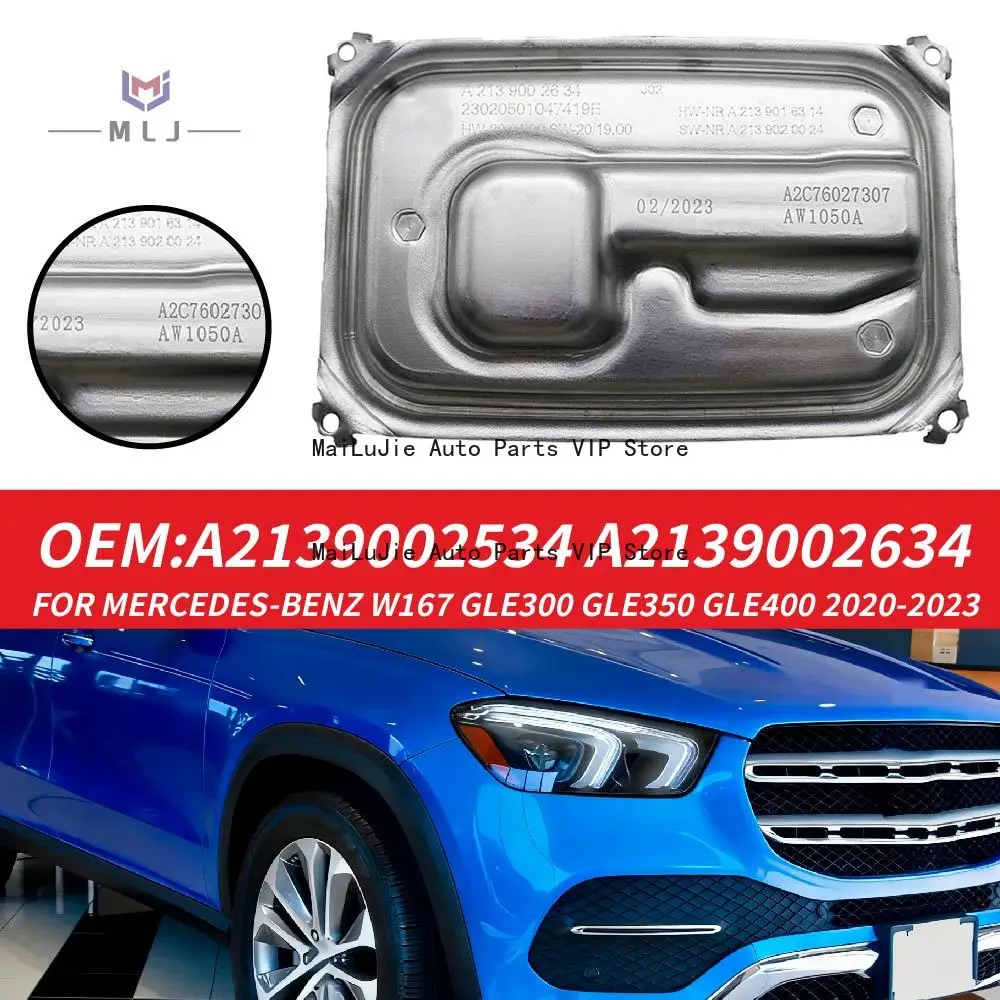 

For 2020-2023 Mercedes-Benz W167 GLE300 GLE350 GLE400 Car Module Control Unit LED Headlight Ballast DRL A2139002534 A2139002634