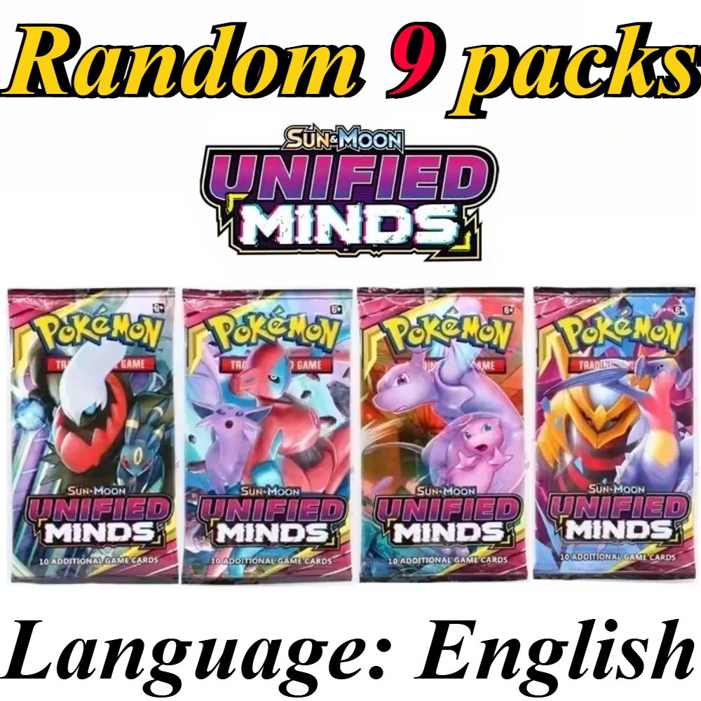 9 Packungen Pokémon-Kartenpakete Bright Stars Prismatic Evolutions, PALDEAN FATES, Englische Erweiterungspakete, Battle Transaction Card Geschenkset – Detail 5