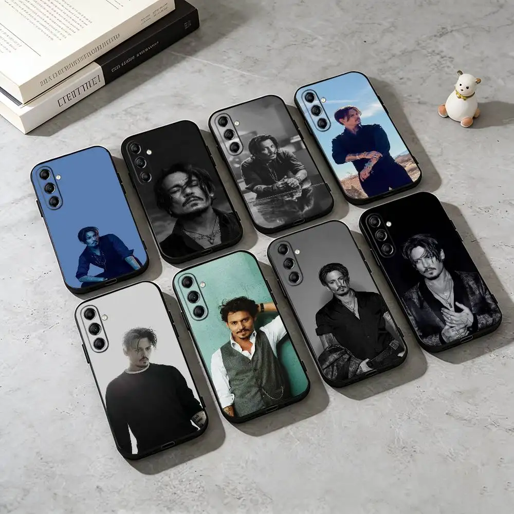 

Actor J-Johnny D-Depp Cool Phone Case Black Silicone Soft For Samsung Galaxy A73,A72,A71,A70,A53,A52,A51