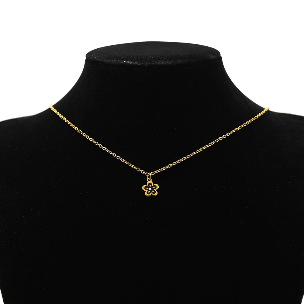 5 Stück Edelstahl 10mm kleine Blumen-Emaille-Anhänger für DIY-Schmuck, Kinder-Halsketten, Armband-Zubehör, Ohrring-Herstellung – Detail 5