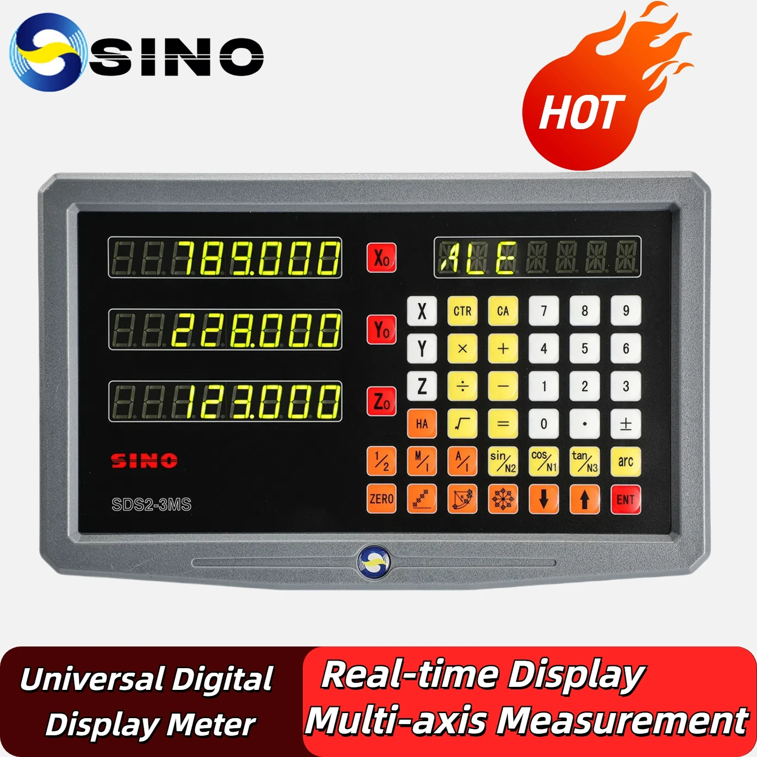 

NEW SDS2-3MS DRO-3V 3 Axis Digital Readout Milling Lathe DRO 110V /220V Display Counter Screen Monitor 3 Axes Indicator