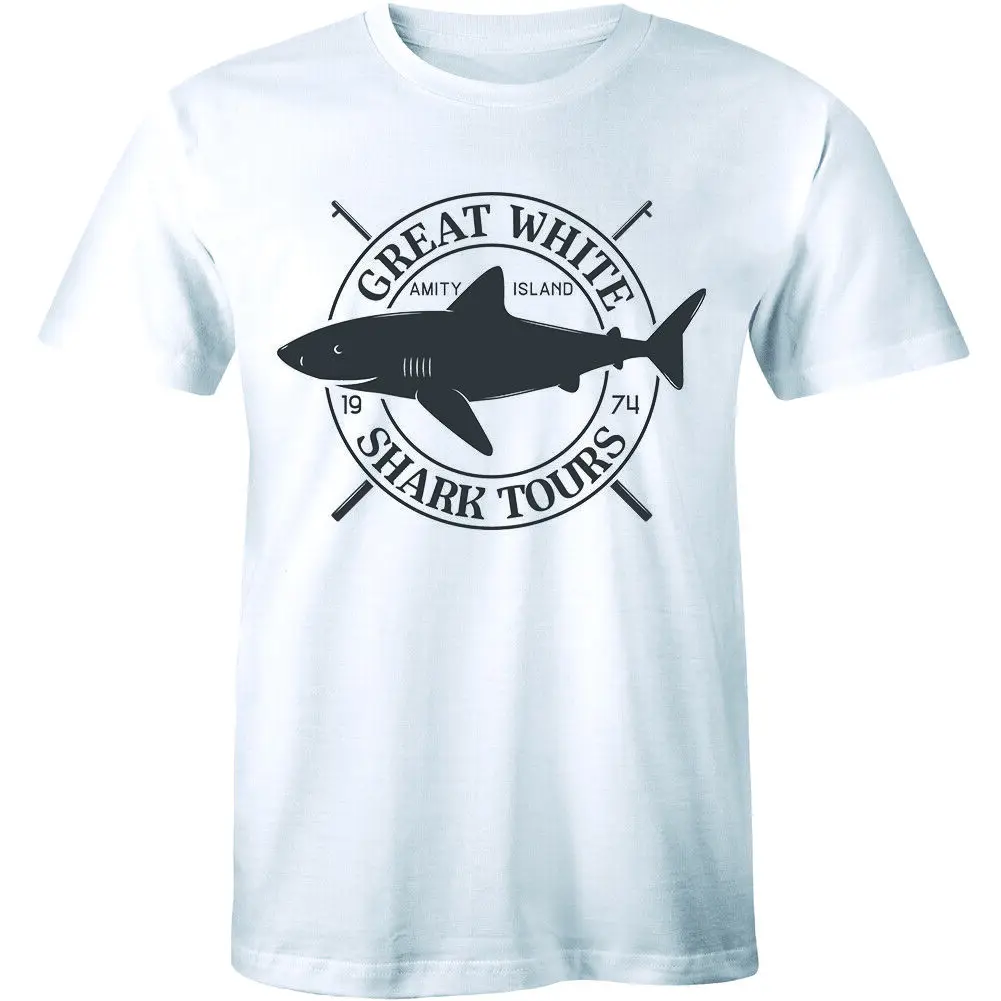 Great White Amity Island Shark Tours Shirt - Men's Premium T-shirt Tee