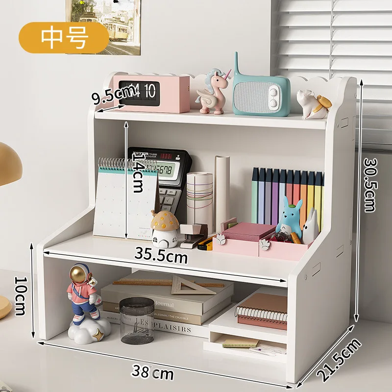 INs Desktop Shelf Storage Holders libri multistrato cancelleria organizzatore a strati studente dormitorio scrivania Booster Shelf Organizer