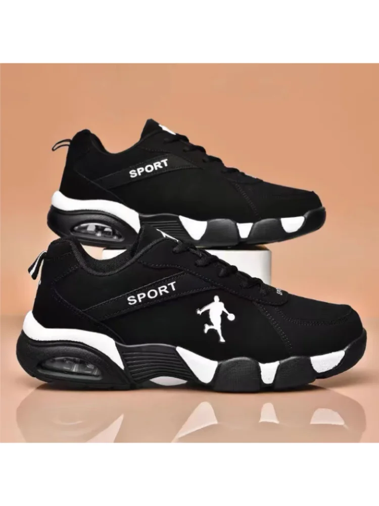 

Мужские повседневные кроссовки Running oes с противоскользящей кожаной поверхностью, легкие и абсорбирующие, модные универсальные спортивные кроссовки