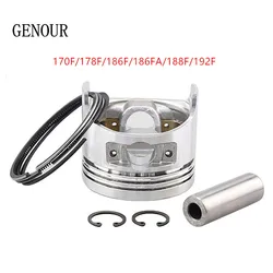 Piston Full Set W/ RING PIN CLIP For KAMA KIPOR 170F 178F 186F 190F 192F Air Cooled 2KW 3KW 5KW 6KW DIESEL Generator Spare Parts