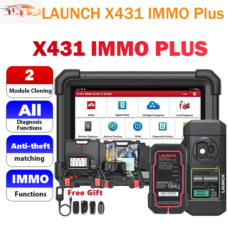 LAUNCH X431 IMMO Plus immo plus X-PROG 3 Key Programmer Car Diagnostic Tools IMMO Anti-Theft Programming 39 Reset PK immo elite