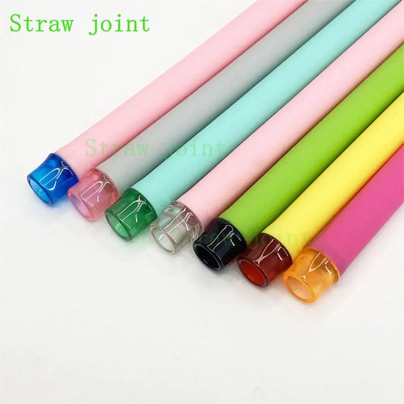 Resina Straw Joint, cor aleatória, 810, 10pcs