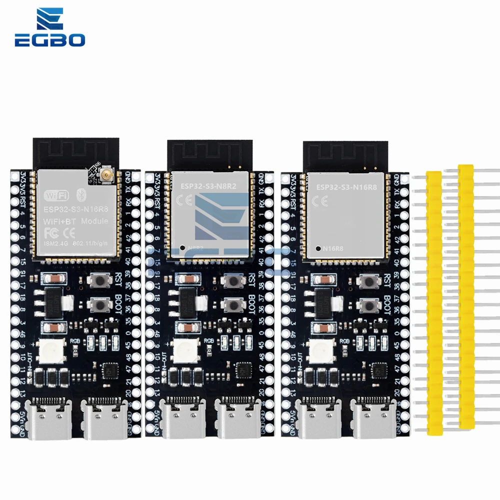 Módulo sem fio ESP32, ESP32-S3-DevKitC-1, ESP32-S3, WiFi, Compatível com Bluetooth, BLE 5.0, Mesh Development Board, 1-5Pcs