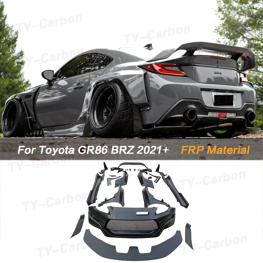 

RB Style GR86 Широкий Bodykit Передний бампер Крыло Боковая юбка Задний диффузор Губный спойлер GT Wing FRP Для Toyota GR86 ZN8 BRZ 2021+