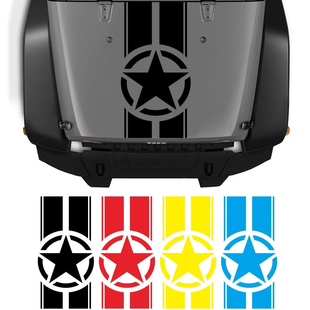 

1pc Star Stripes Car Stickers For Bumper Decor Sigh Car Body Window Auto Decoration Car Styling Stickers And Decals