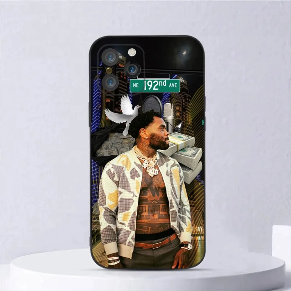 Kevin Gates Hip Hop Phone Case For iPhone 15,14,13,12,11,Plus,Pro Max,XS,X,XR,SE,Mini,8,7 Soft Silicone Black Cover