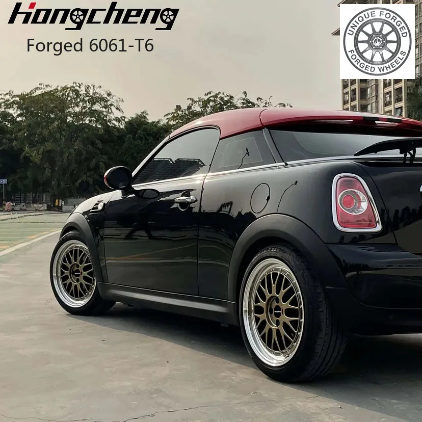 

26 Style 2 Piece 15 16 17 18 Inch Forged Alloy Car Rims 5x112 4x114.3 4x100 Custom Brush Forged Racing Rims