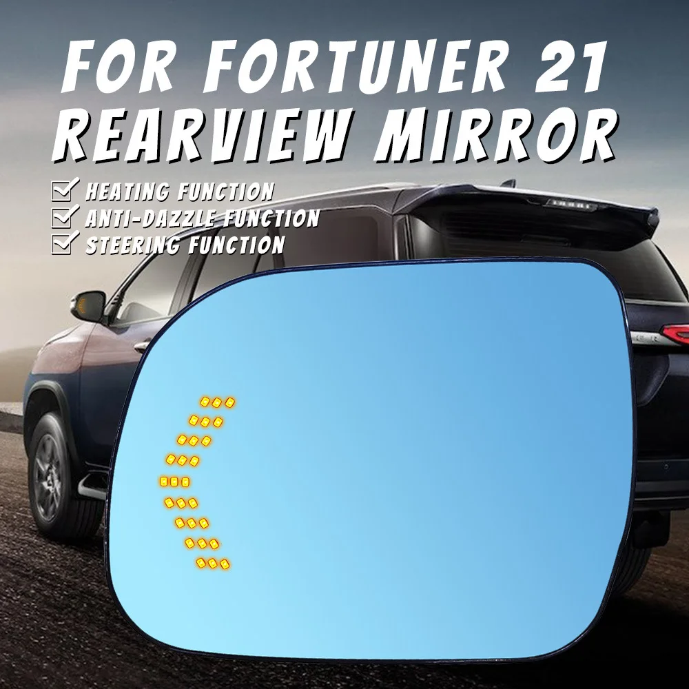 

Для Toyota HILUX VIGO REVO Fortuner автомобильное зеркало заднего вида с подогревом, динамический указатель поворота, антибликовое синее стекло, светодиодный индикатор, зеркало