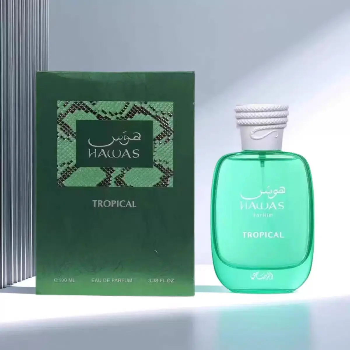رذاذ عطر استوائي للرجال من RASASI Hawas Green 3.4 أونصة، عطر يدوم طويلاً، مناسب لهدايا العطلات #1