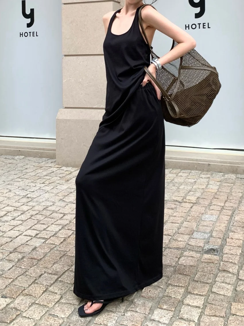 Alien Kitty Minimalist Solid Tank Tops Casual Women A-Line Skirts 2025 All Match Summer Daily High Street Loose New Sets