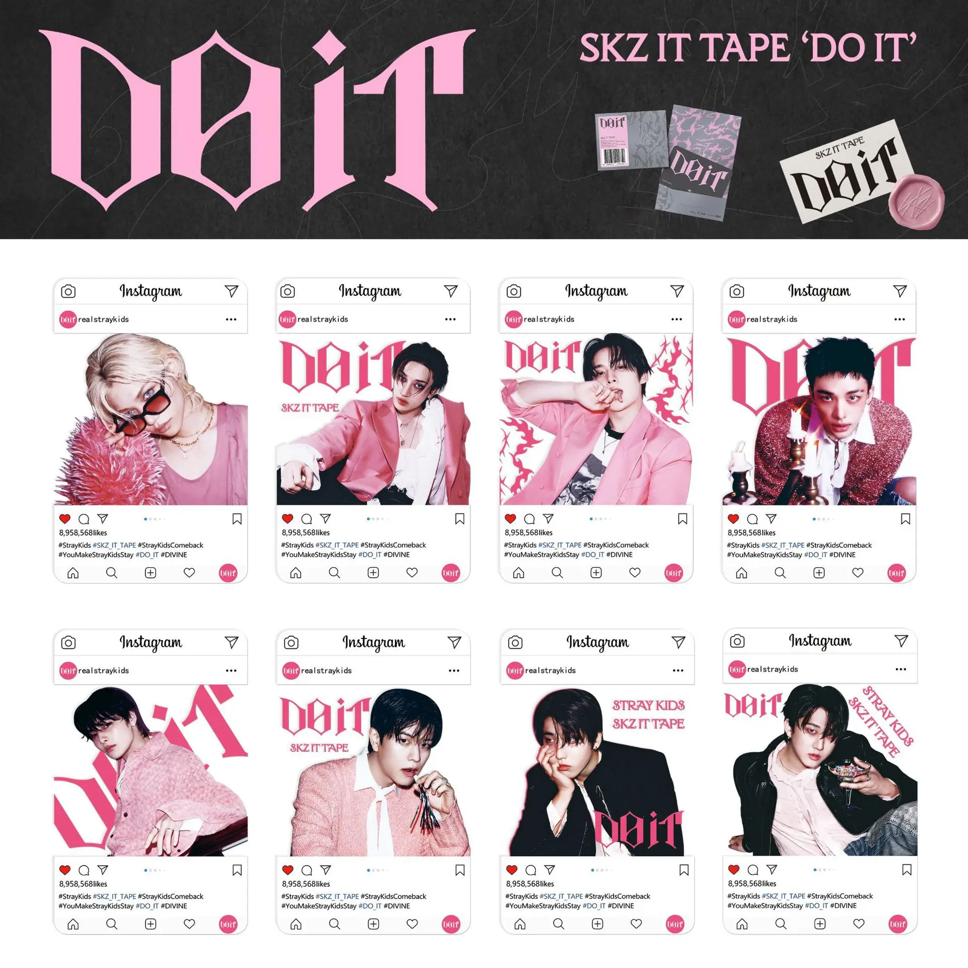 StrayKids Karma nouvel album DO IT carte transparente KPOP Huang Xuanchen Jin Shengwen étoile carte photo PVC petite carte