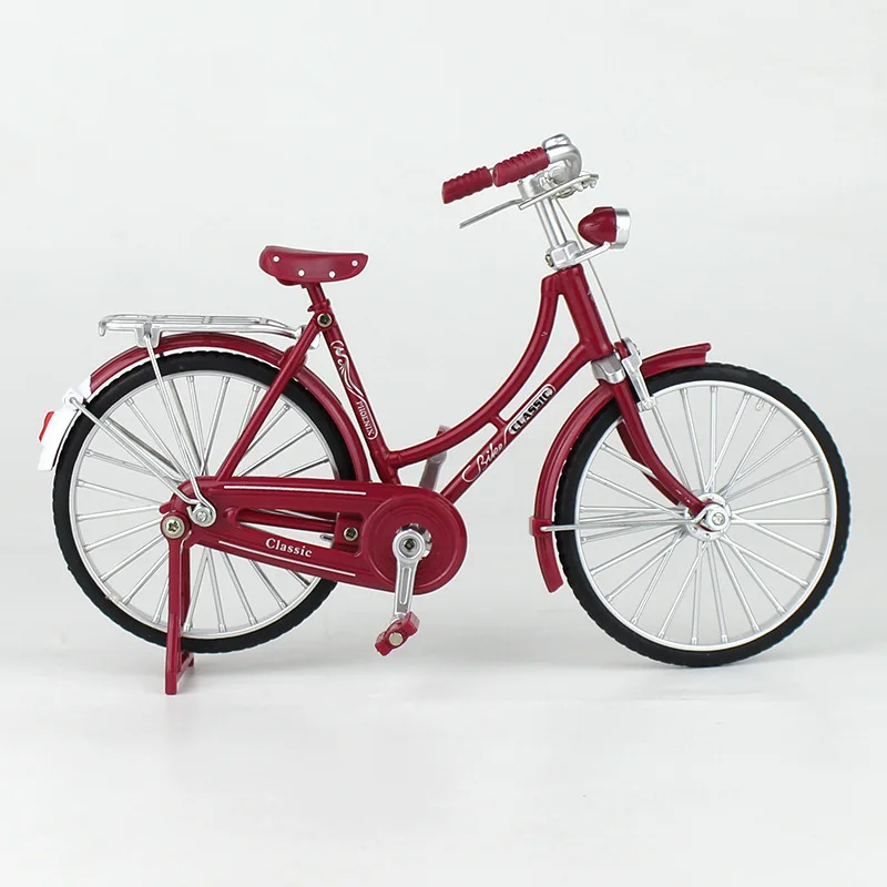 1/10 محاكاة معدنية الطراز القديم دراجة دييكاست الدراجات سبيكة نموذج اللعب الكلاسيكية هدايا للبنين أطفال ديكور المنزل