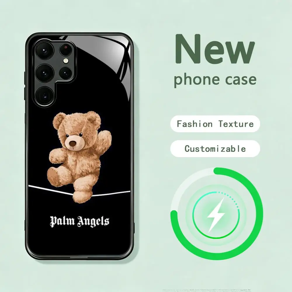 Trend Bear Fashion brand A-Angeles Phone Case For Samsung S26 S25 S24 S23 S22 S21 S20 Plus Ultra Note20 Glass Magnetic Case