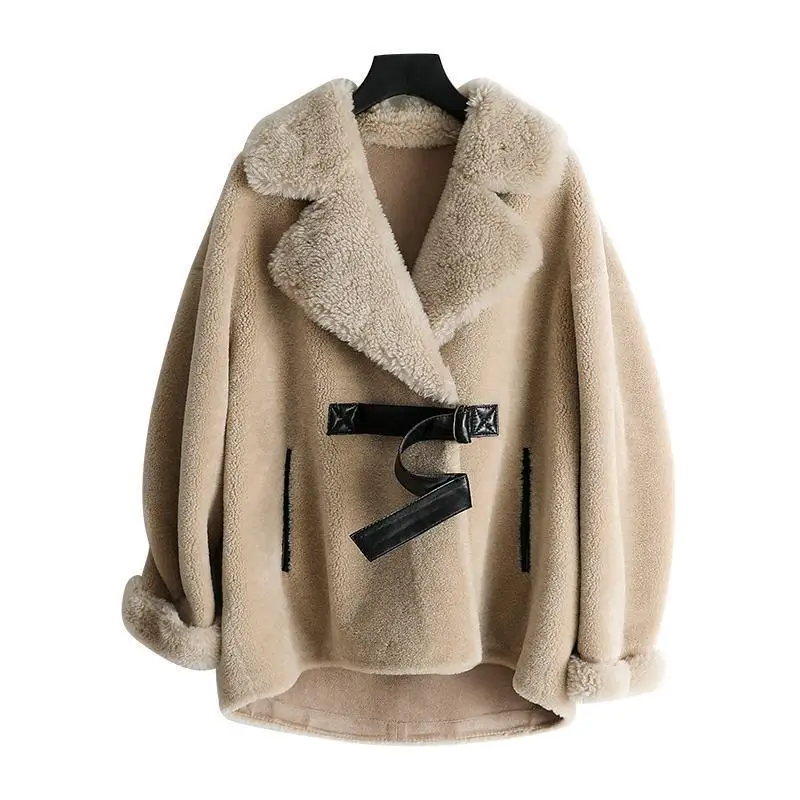 Custom made oversized wool coat outdoor warm wool coat wool fur