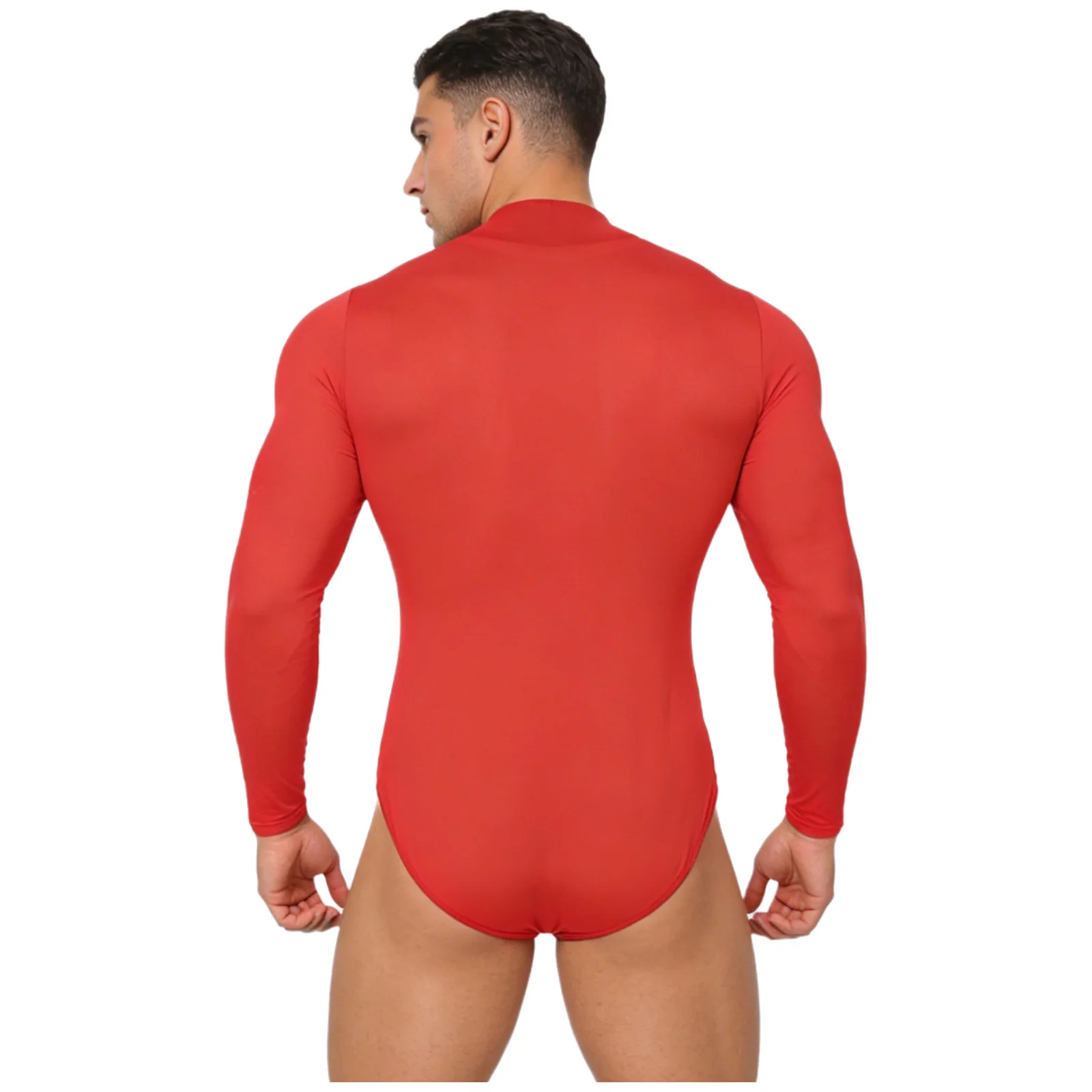 

Мужское белье: однотонный боди-комбинезон с длинным рукавом, на пуговицах, с открытой промежностью, для йоги, клубных вечеринок и рэв-вечеринок