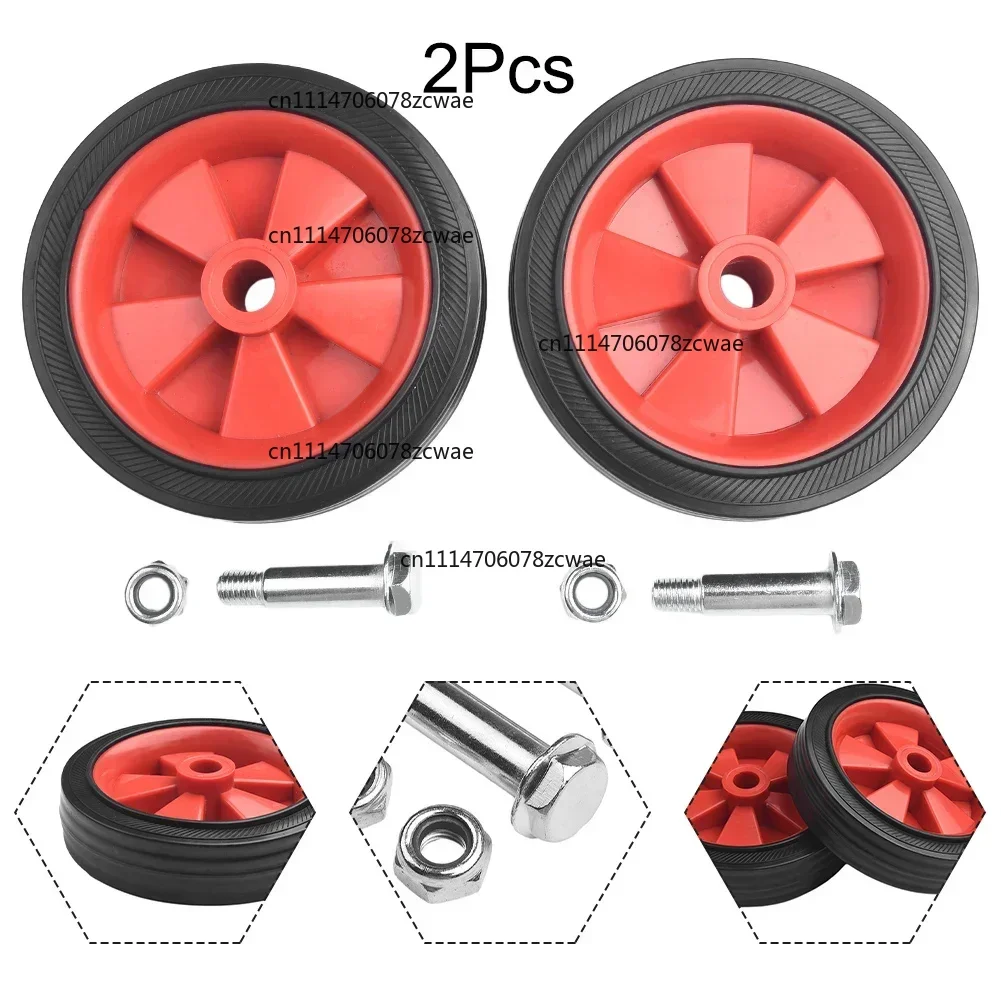 2Pcs Caster Wheels Air Compressor Wheel Replacement Shock Resistance Absorption Non-Slip 5-6Inch Shockproof For Air Compressor