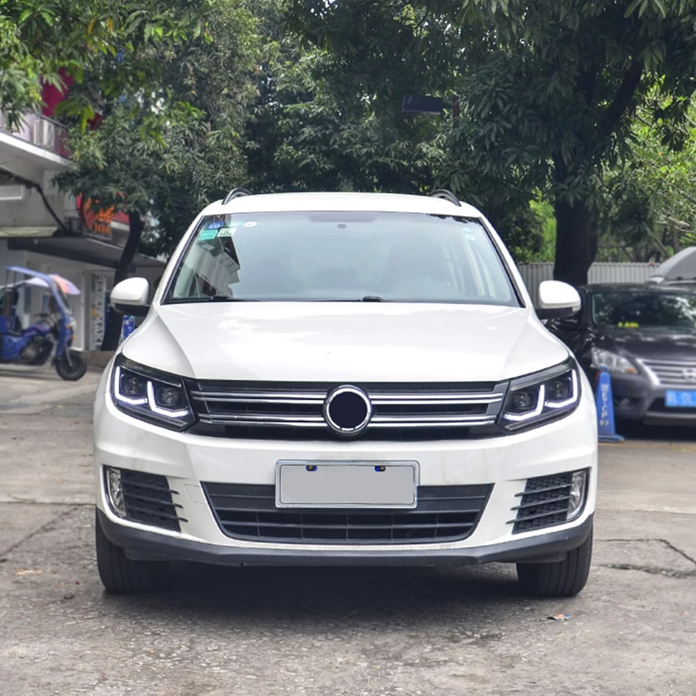

Для Tiguan 2013-2017 передний фонарь автомобиля, лучшие аксессуары, светодиодные линзы для фар, динамический указатель поворота, высококачественная фара в сборе