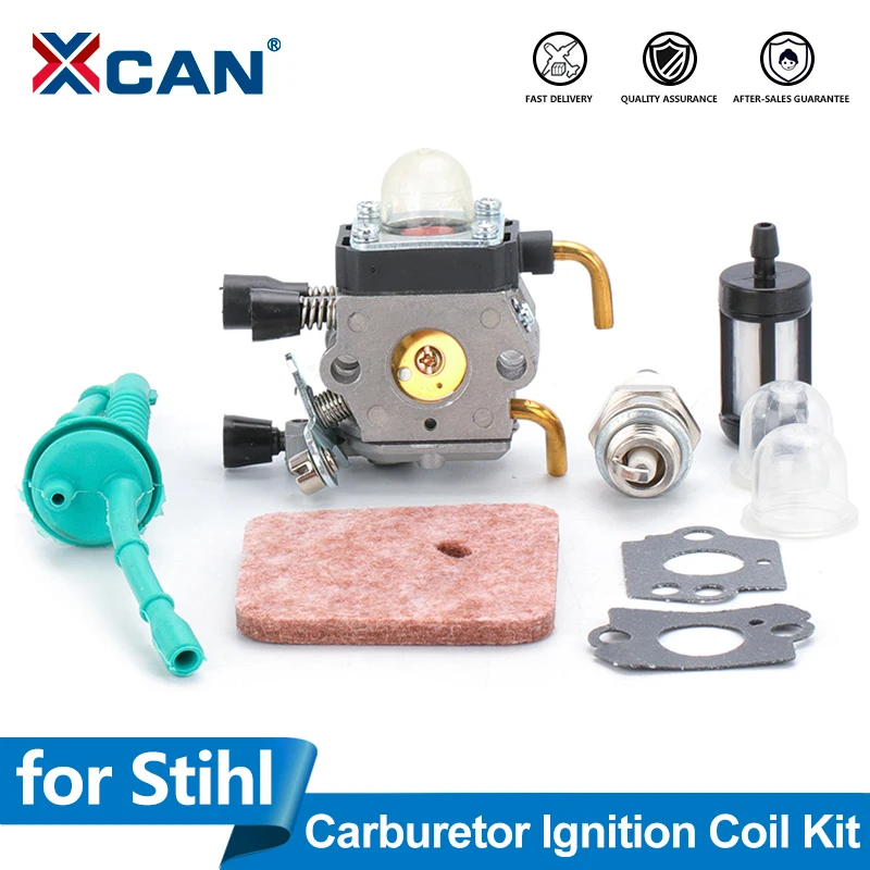 

"XCAN Carburetor Kit for Stihl FS55 FS55R FS55RC KM55 HL45KM55R FS38 String Trimmer Weed Eater with Air Filter Line Gasket Carb