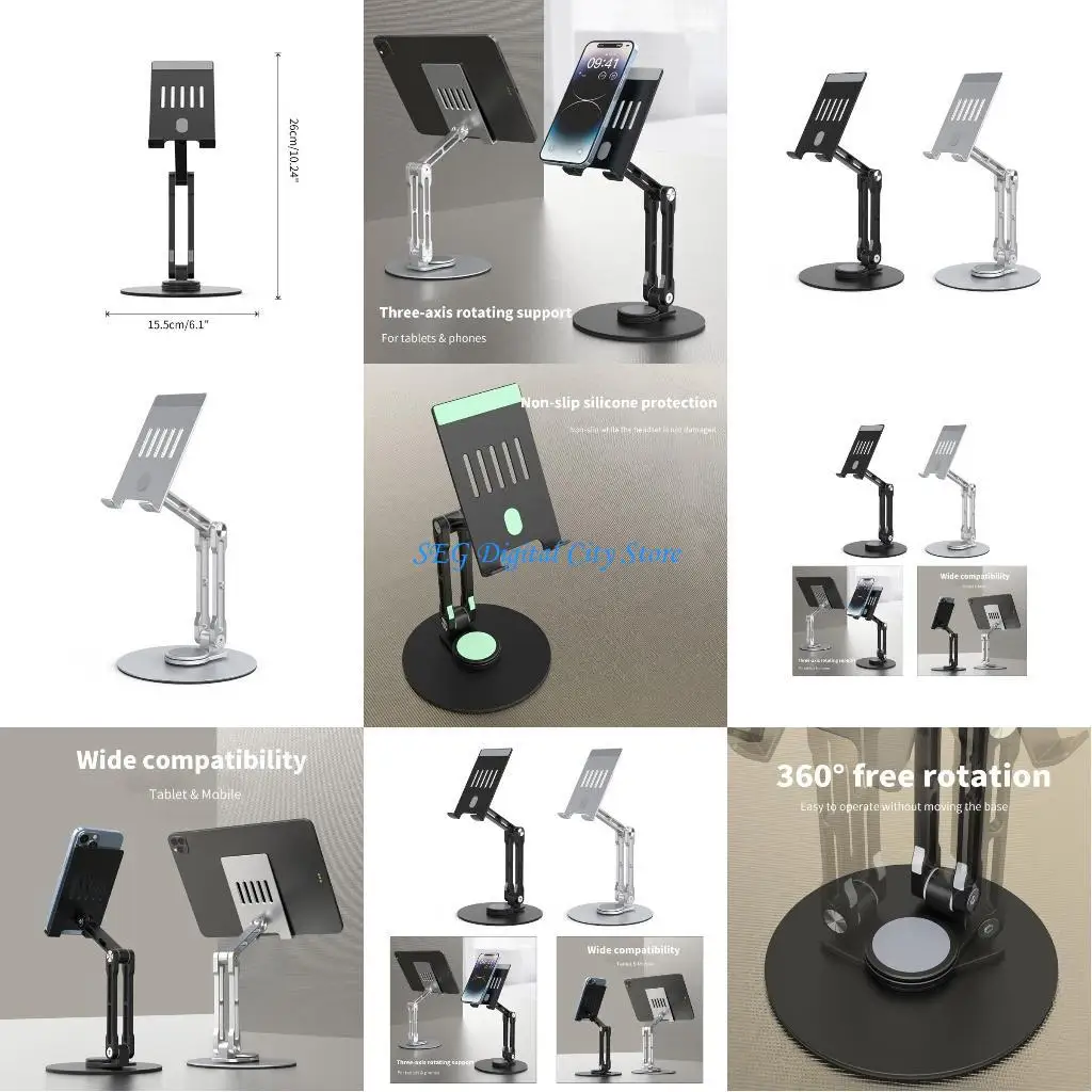 

U75B Крепление для мобильного телефона Складная настольная подставка для телефона Алюминиевый держатель