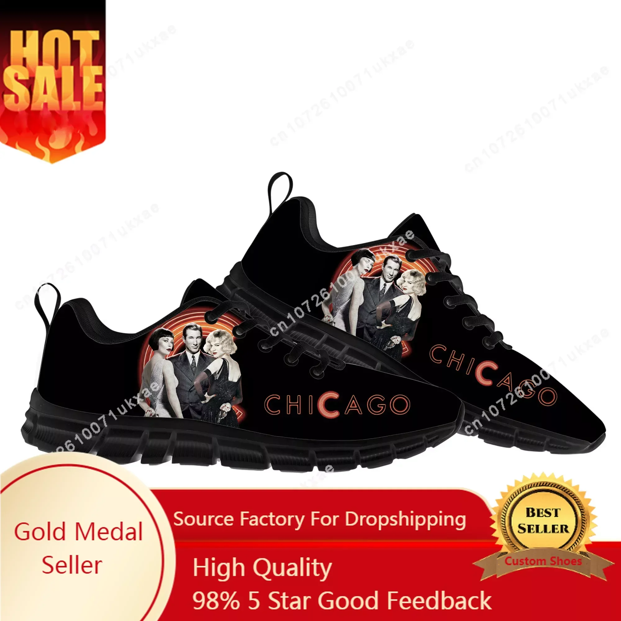 

Chicago Movie Sports Shoes Mens Womens Teenager Sneakers High Quality Roxie Hart Casual Sneaker Couple Custom Shoe