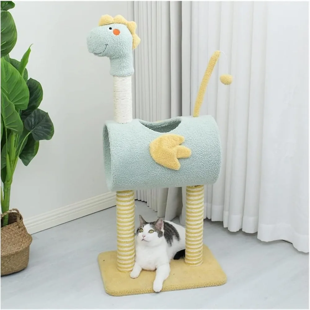 برج القطط المتين ذو الطابع الديناصوري: مساحة لعب ومراحة متعددة المستويات لأصدقاء القطط #3