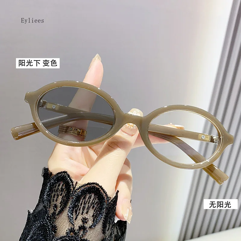 Oval Frame Photochromic Myopia Glasses Unisex Color Changing Minus Diopter Eyeglasses Vintage Outdoor Sunglasses for Men Women image 5