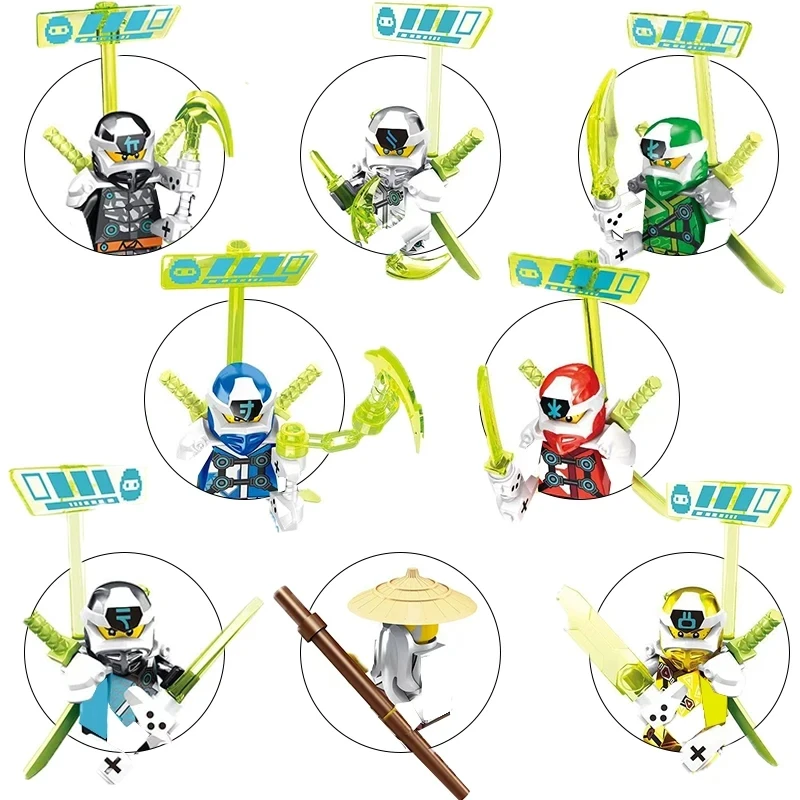 Anime Cartoon ninja Model Bricks Lloyd Kai Jay Zane Cole Nya Mini Compatible Assemble Action Figures Movable Toy Building Blocks view 3