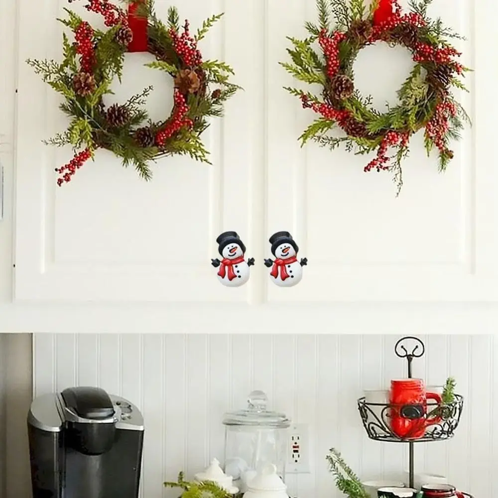 لأدراج مضمد عيد الميلاد مقبض خزانة يغطي قابلة لإعادة الاستخدام سهلة التركيب مقابض الأبواب درج يسحب زينة عيد الميلاد