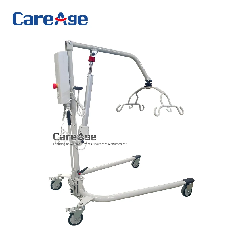 Electric Patient Lift On Steel Hydraulic Chair Medical Transfer Device For Lying Patients