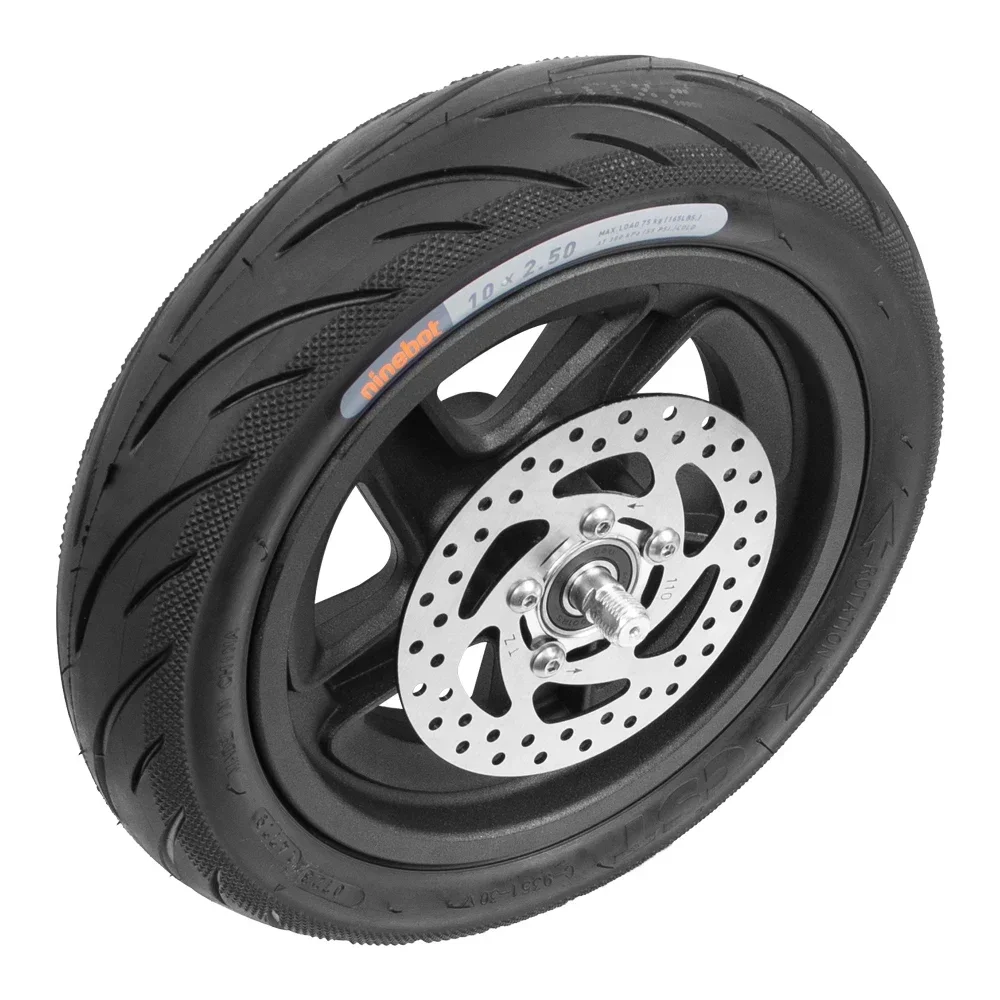 Original 10Inch Front Wheel Hub Electric Scooter Accessories with 10x2.5 Vacuum Tire Assembly For Segway Ninebot F2 Kickscooter