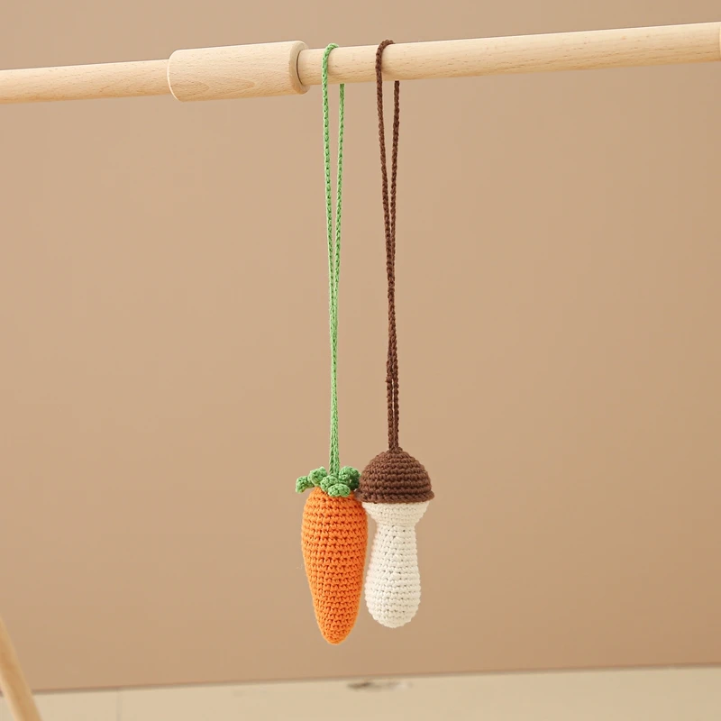 Baby Montessori Holz-Spielbogen mit Rassel-Spielzeug, Neugeborenen-Mobile, Hängende Sensorik-Spielzeuge, Faltbarer Spielbogen mit Halterung, Geschenk für Kinder – Detail 16